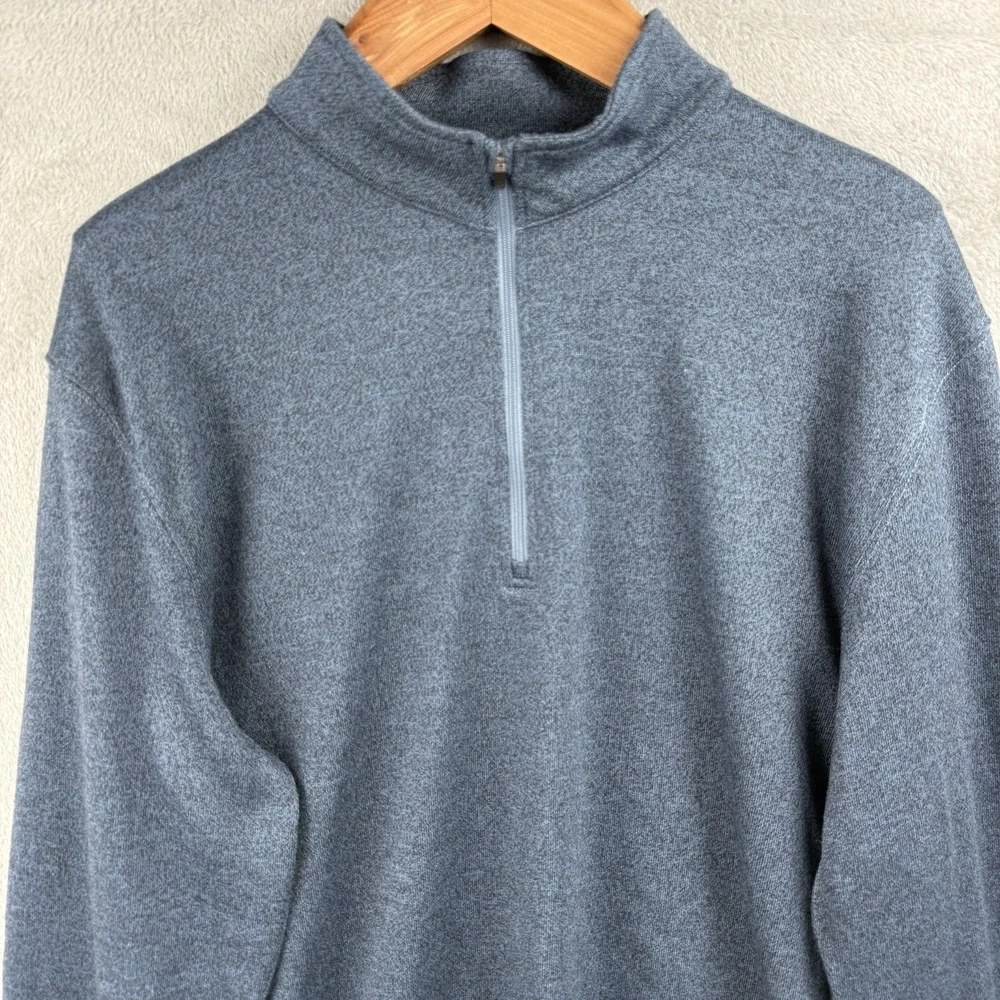Dunning Golf 1/4 Zip Pullover Mens XXL Heather Blue Preppy Soft‎ Casual NWOT